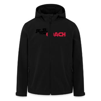 JE SUIS Ton coach - Veste softshell homme en polyester recyclé Stanley/Stella - noir - Devant - AI Model Male 185 light (185cm)