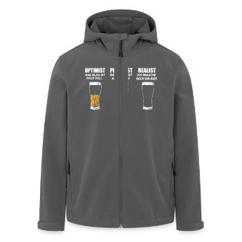 Ich brauche noch ein Bier - Recycelte Männer Softshell-Jacke von Stanley/Stella - Anthrazit - Vorne - AI Model Male 185 light (185cm)