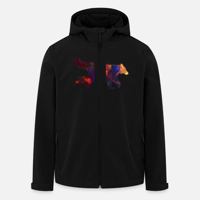 Bär - Recycelte Männer Softshell-Jacke von Stanley/Stella - Schwarz