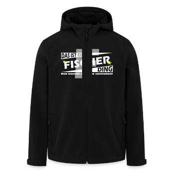 Fischer Ding - Recycelte Männer Softshell-Jacke von Stanley/Stella - Schwarz - Vorne - AI Model Male 185 light (185cm)