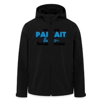 Almost Perfect - 100% BEAUTIFUL KID (2c) - Men’s Recycled Softshell Jacket by Stanley/Stella - black - Front - AI Model Male 185 light (185cm)