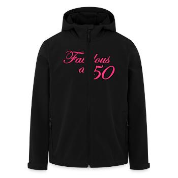 50 fünfzigster Geburtstag: Fabulous at 50 - Recycelte Männer Softshell-Jacke von Stanley/Stella - Schwarz - Vorne - AI Model Male 185 light (185cm)