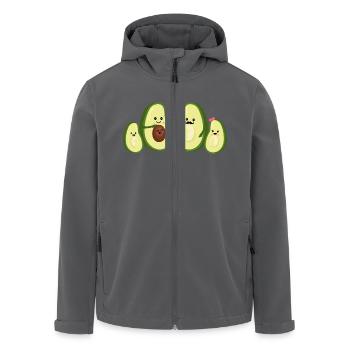 Avocado Familie - Schwangerschaft - Lustig - Baby - Recycelte Männer Softshell-Jacke von Stanley/Stella - Schwarz - Vorne - AI Model Male 185 light (185cm)