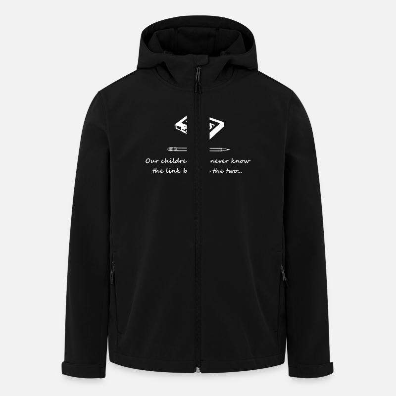 Tape Link White - Men’s Recycled Softshell Jacket by Stanley/Stella - black