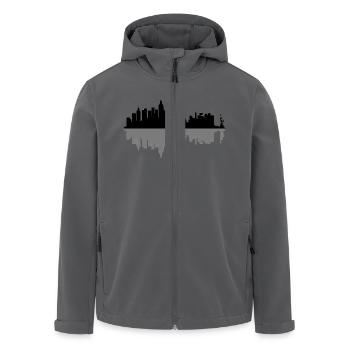 new york - Recycelte Männer Softshell-Jacke von Stanley/Stella - Schwarz - Vorne - AI Model Male 185 light (185cm)