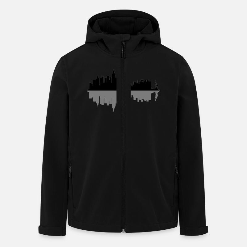 new york - Recycelte Männer Softshell-Jacke von Stanley/Stella - Schwarz
