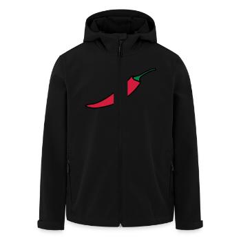 Chilli / piment / piments - Veste softshell homme en polyester recyclé Stanley/Stella - noir - Devant - AI Model Male 185 light (185cm)
