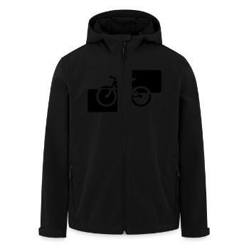 Blue Mountain Bike - Recycelte Männer Softshell-Jacke von Stanley/Stella - Schwarz - Vorne - AI Model Male 185 light (185cm)