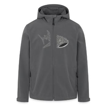 whale shark fish dive diver diving endangered - Men’s Recycled Softshell Jacket by Stanley/Stella - black - Front - AI Model Male 185 light (185cm)