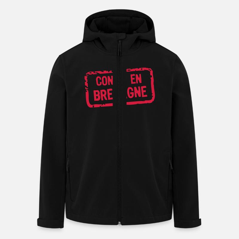 designed label britain - Men’s Recycled Softshell Jacket by Stanley/Stella - black