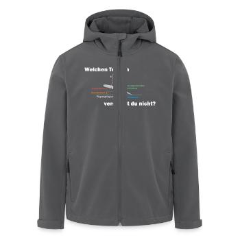 Segelflieger Auftrieb - Recycelte Männer Softshell-Jacke von Stanley/Stella - Schwarz - Vorne - AI Model Male 185 light (185cm)