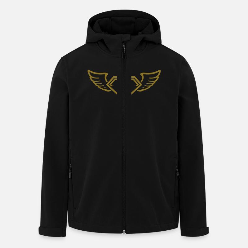 shield_gold_8__f1 - Recycelte Männer Softshell-Jacke von Stanley/Stella - Schwarz