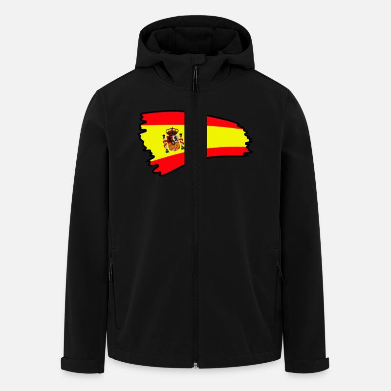 españa flagge spain - Recycelte Männer Softshell-Jacke von Stanley/Stella - Schwarz