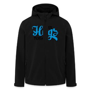 hugs - Men’s Recycled Softshell Jacket by Stanley/Stella - black - Front - AI Model Male 185 light (185cm)