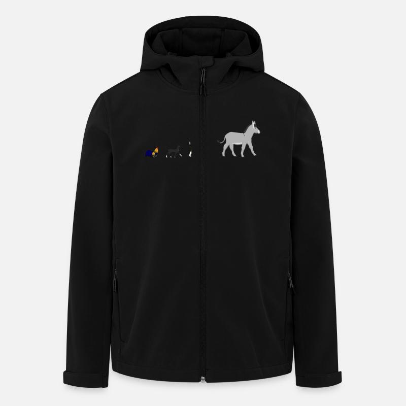 Chien, chat, coq, âne - Veste softshell homme en polyester recyclé Stanley/Stella - noir