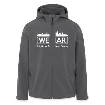 Weimar - Ich bin ein Kind dieser Stadt - Recycelte Männer Softshell-Jacke von Stanley/Stella - Schwarz - Vorne - AI Model Male 185 light (185cm)
