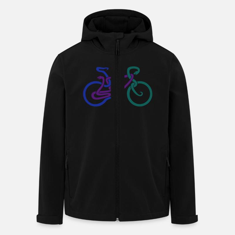 Three Snakes Bike - Recycelte Männer Softshell-Jacke von Stanley/Stella - Schwarz