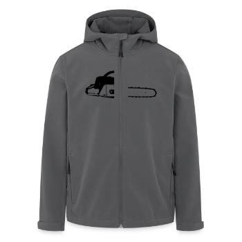 Kettensäge - Recycelte Männer Softshell-Jacke von Stanley/Stella - Schwarz - Vorne - AI Model Male 185 light (185cm)