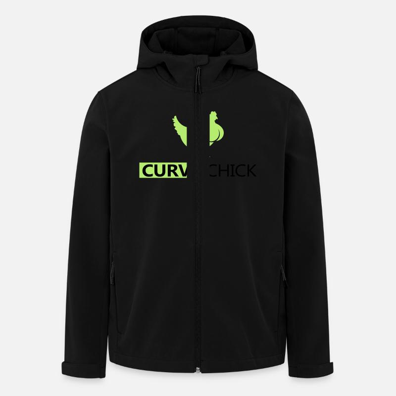 Curvy Chick - Men’s Recycled Softshell Jacket by Stanley/Stella - black