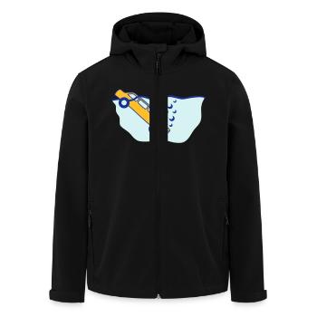 Diving Car - Recycelte Männer Softshell-Jacke von Stanley/Stella - Schwarz - Vorne - AI Model Male 185 light (185cm)