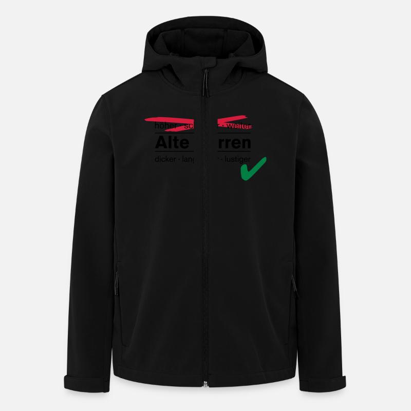 Alte Herren / AH - Recycelte Männer Softshell-Jacke von Stanley/Stella - Schwarz