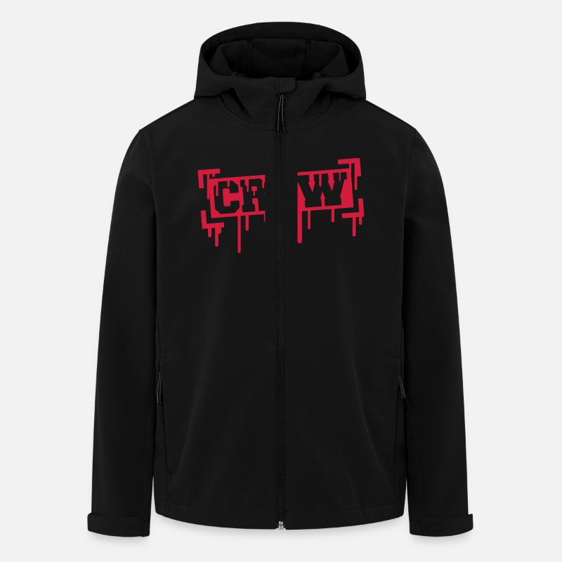 Crew Stamp - Recycelte Männer Softshell-Jacke von Stanley/Stella - Schwarz