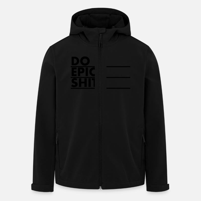 EO EPIC SHIT - Recycelte Männer Softshell-Jacke von Stanley/Stella - Schwarz