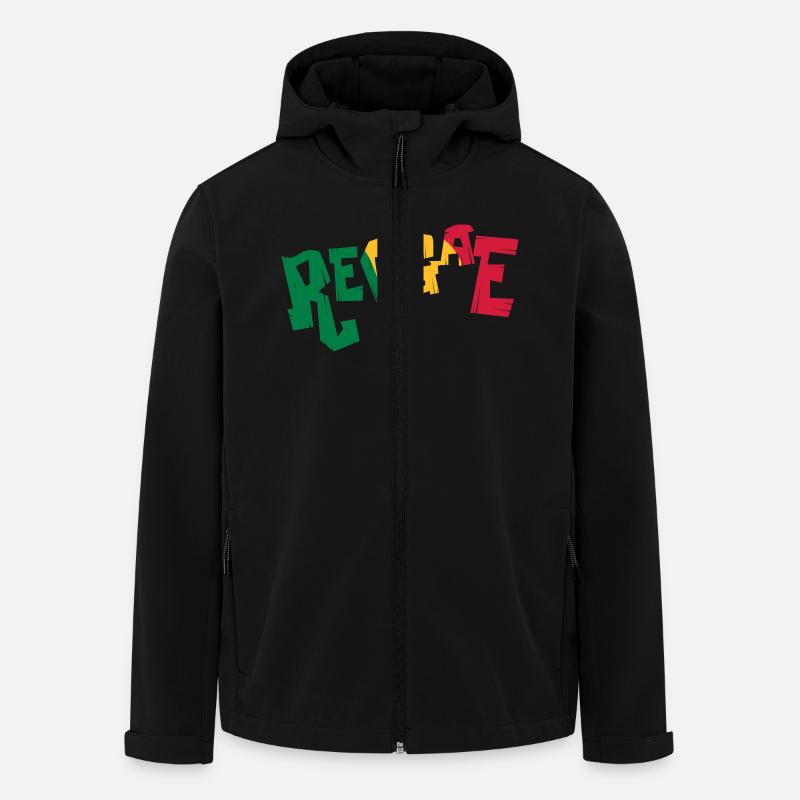 Reggae - Veste softshell homme en polyester recyclé Stanley/Stella - noir