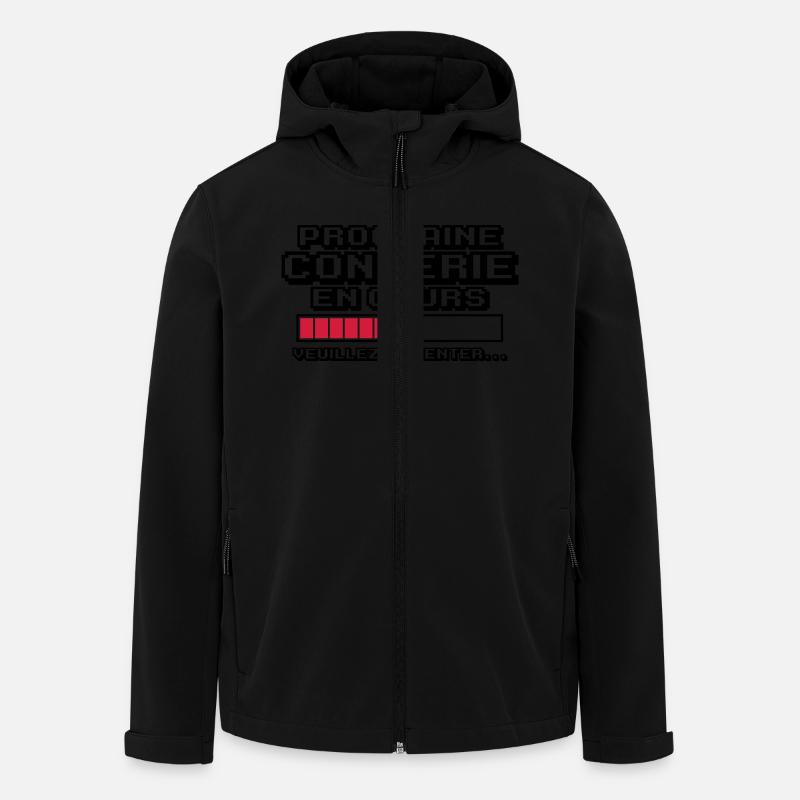 prochaine connerie en cours - Veste softshell homme en polyester recyclé Stanley/Stella - noir
