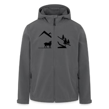 Berge - Recycelte Männer Softshell-Jacke von Stanley/Stella - Schwarz - Vorne - AI Model Male 185 light (185cm)