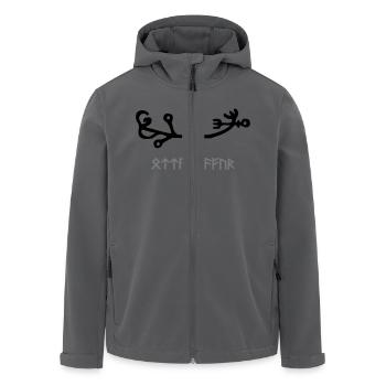 Wikinger Rune - Recycelte Männer Softshell-Jacke von Stanley/Stella - Schwarz - Vorne - AI Model Male 185 light (185cm)