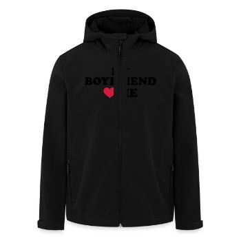 My boyfriend loves me - Men’s Recycled Softshell Jacket by Stanley/Stella - black - Front - AI Model Male 185 light (185cm)