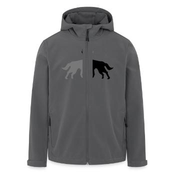 2 Wolf Dogs - Recycelte Männer Softshell-Jacke von Stanley/Stella - Schwarz - Vorne - AI Model Male 185 light (185cm)