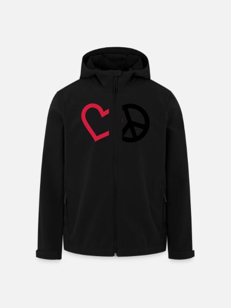 Peace - Veste softshell homme en polyester recyclé Stanley/Stella - noir