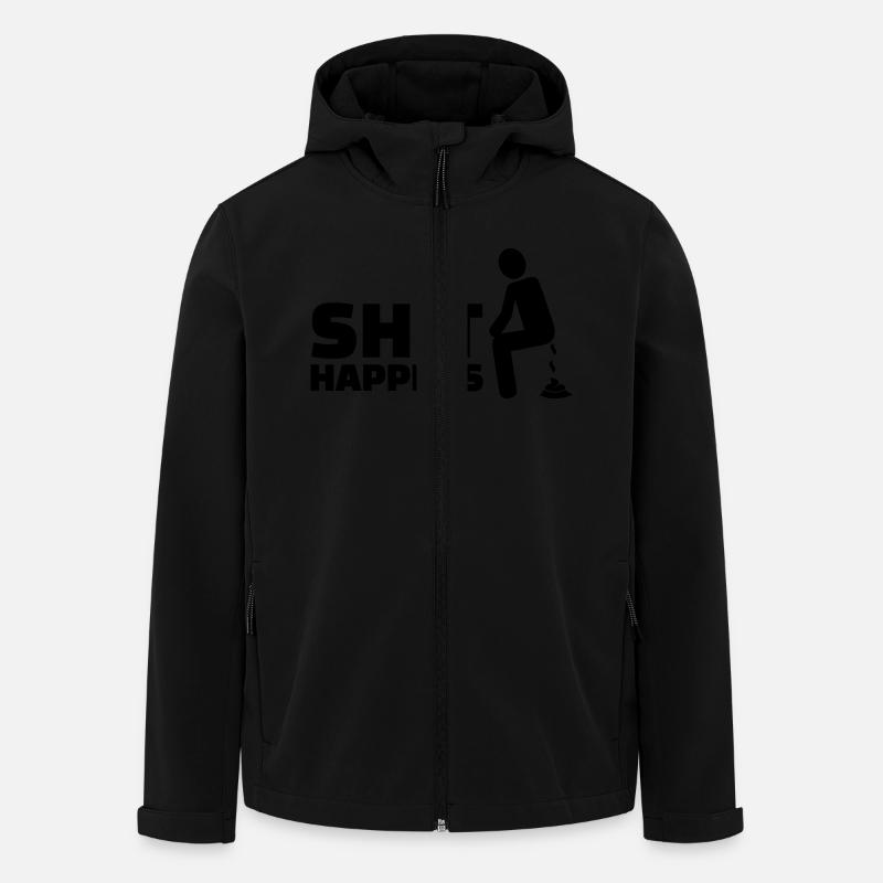 Shit happens - Men’s Recycled Softshell Jacket by Stanley/Stella - black