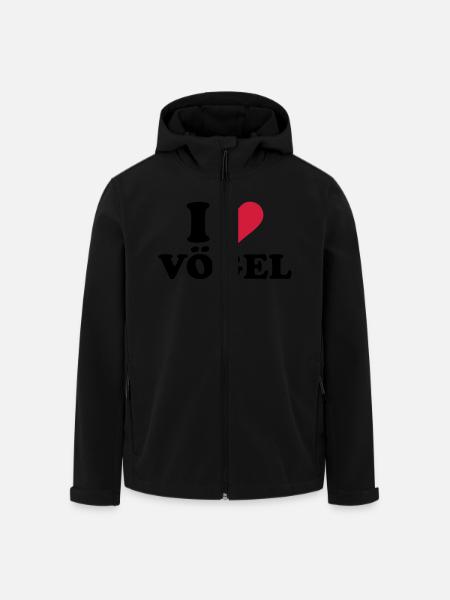 Vogel - Recycelte Männer Softshell-Jacke von Stanley/Stella - Schwarz