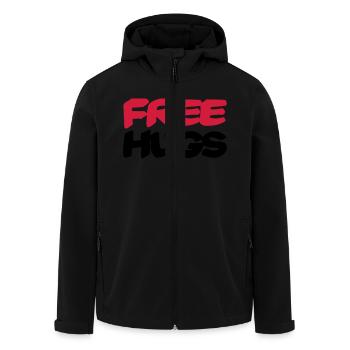 Free hugs - Recycelte Männer Softshell-Jacke von Stanley/Stella - Schwarz - Vorne - AI Model Male 185 light (185cm)