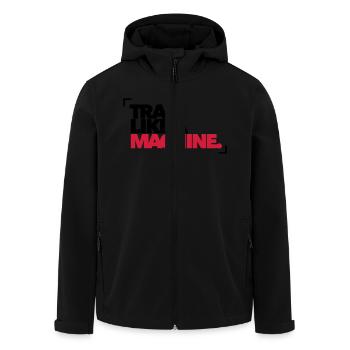 Train like a Machine - Fitness - Gym - Recycelte Männer Softshell-Jacke von Stanley/Stella - Schwarz - Vorne - AI Model Male 185 light (185cm)