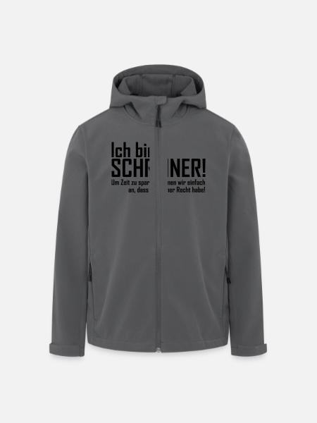 ich bin schreiner - Recycelte Männer Softshell-Jacke von Stanley/Stella - Schwarz