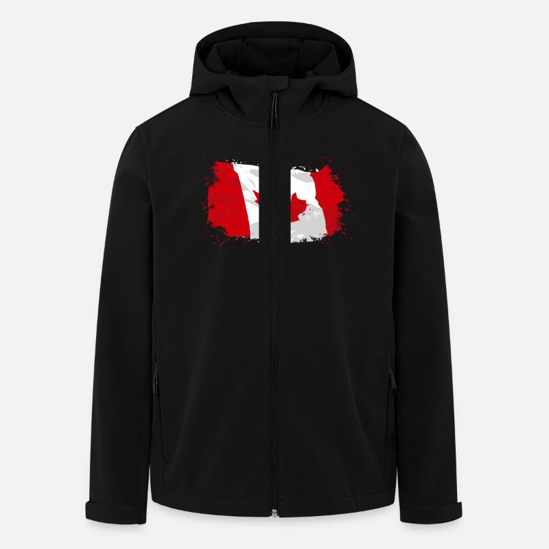 Canada Flag - Recycelte Männer Softshell-Jacke von Stanley/Stella - Schwarz