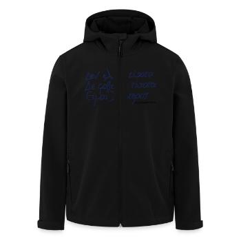 Ich bin frei! - Recycelte Männer Softshell-Jacke von Stanley/Stella - Schwarz - Vorne - AI Model Male 185 light (185cm)