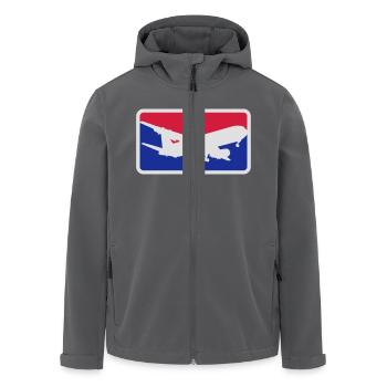 logo de sport rouge bleu pilote passe de pilote d' - Veste softshell homme en polyester recyclé Stanley/Stella - noir - Devant - AI Model Male 185 light (185cm)