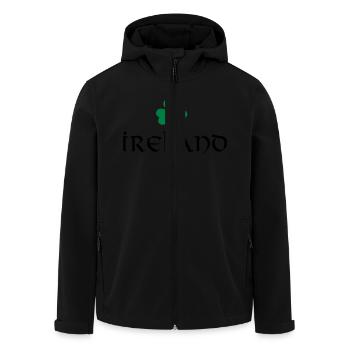Ireland - St. Patrick's Day - Men’s Recycled Softshell Jacket by Stanley/Stella - black - Front - AI Model Male 185 light (185cm)