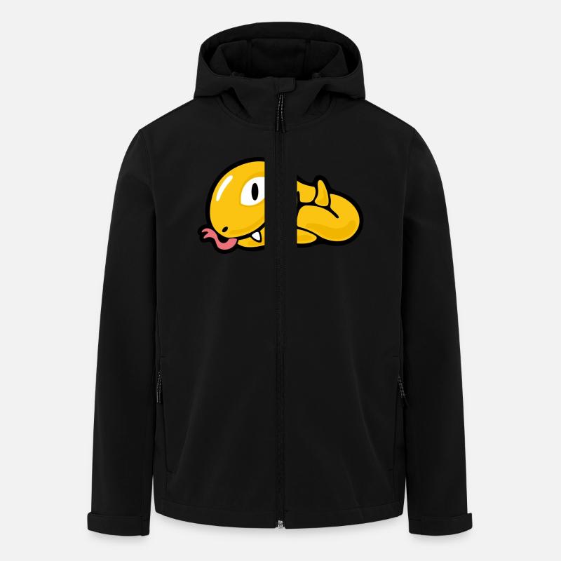 Smiley Snake - Recycelte Männer Softshell-Jacke von Stanley/Stella - Schwarz