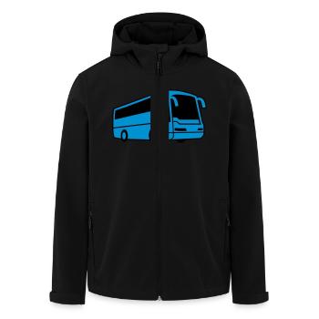 Bus - Recycelte Männer Softshell-Jacke von Stanley/Stella - Schwarz - Vorne - AI Model Male 185 light (185cm)