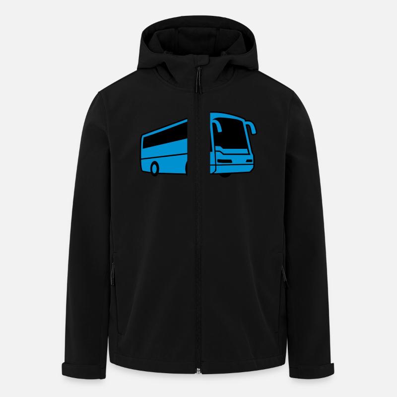 Bus - Recycelte Männer Softshell-Jacke von Stanley/Stella - Schwarz