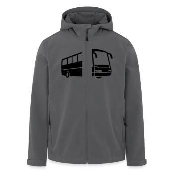 Bus - Recycelte Männer Softshell-Jacke von Stanley/Stella - Schwarz - Vorne - AI Model Male 185 light (185cm)
