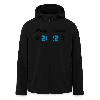 2022 - Birthday Wedding - Marriage - Love - Wife - Recycelte Männer Softshell-Jacke von Stanley/Stella - Schwarz - Vorne - AI Model Male 185 light (185cm)