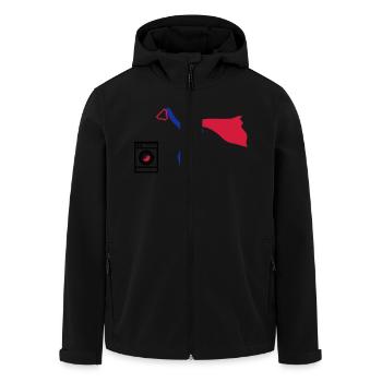 waschmaschine waschen HEH 3 farb vektor - Recycelte Männer Softshell-Jacke von Stanley/Stella - Schwarz - Vorne - AI Model Male 185 light (185cm)