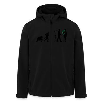 evolution_pfadfinder_2016_b_2c - Recycelte Männer Softshell-Jacke von Stanley/Stella - Schwarz - Vorne - AI Model Male 185 light (185cm)
